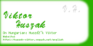 viktor huszak business card